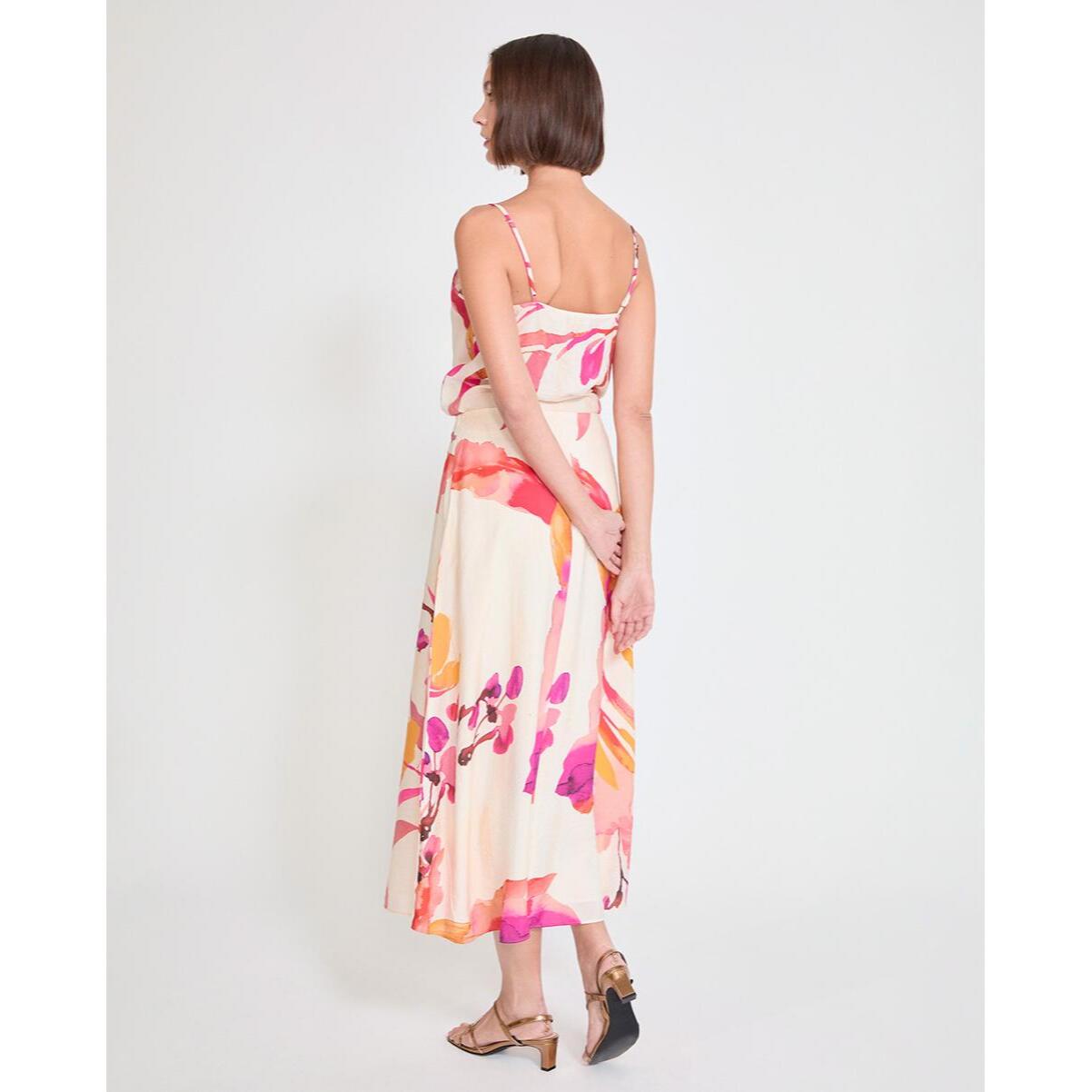 Gonna con stampa floreale