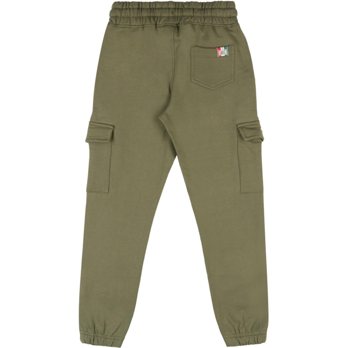 Pantalone invernale da bambino cargo in felpa "Basic"