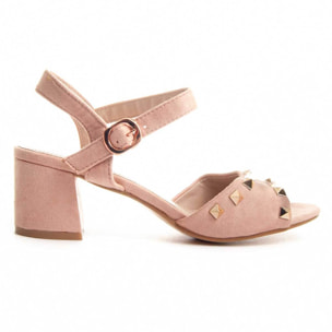 Sandalias De Tacón - Rosa - Altura: 6 cm