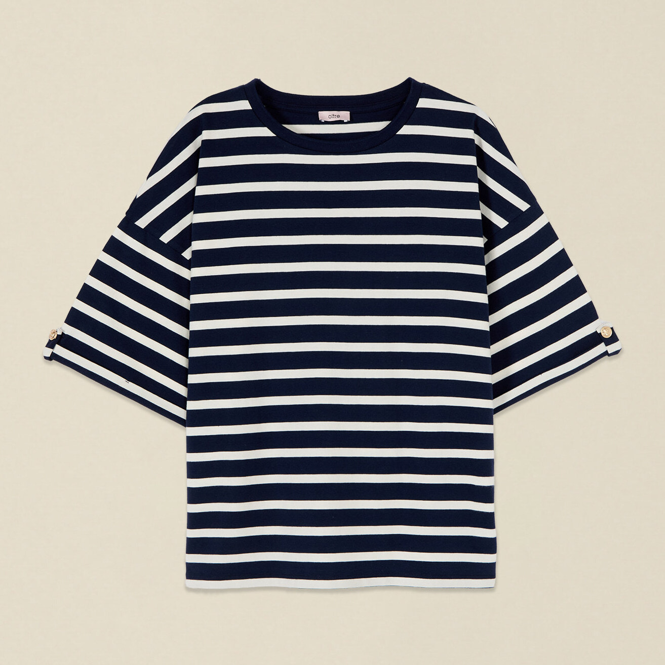 Oltre - Camiseta a rayas - Azul
