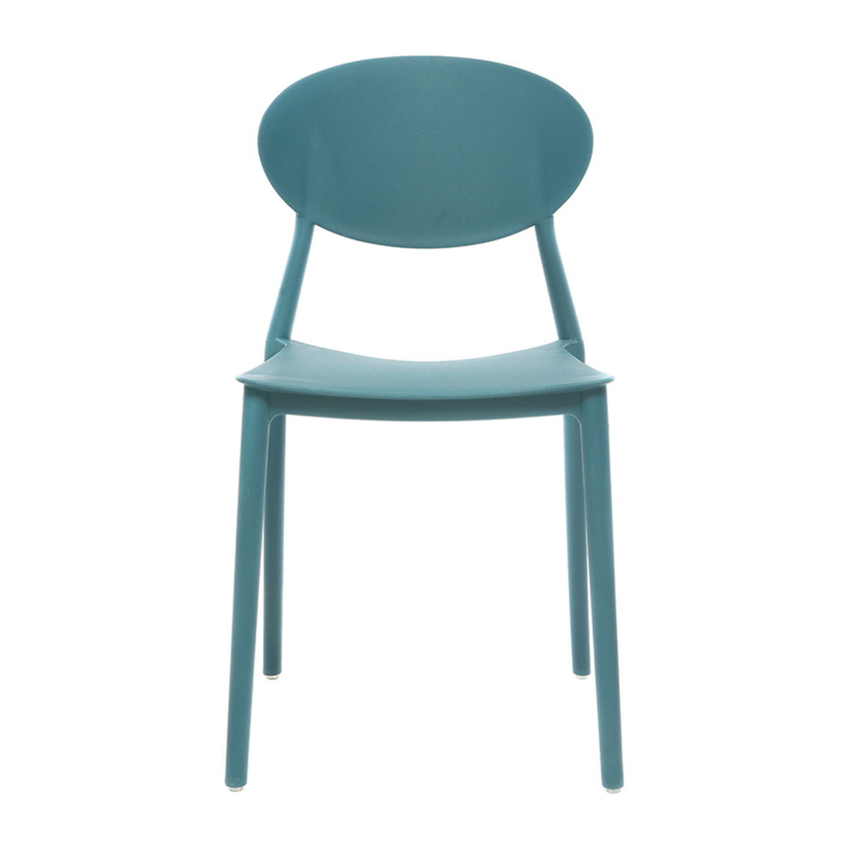 Chaises design empilables bleu canard intérieur - extérieur (lot de 2) ANNA