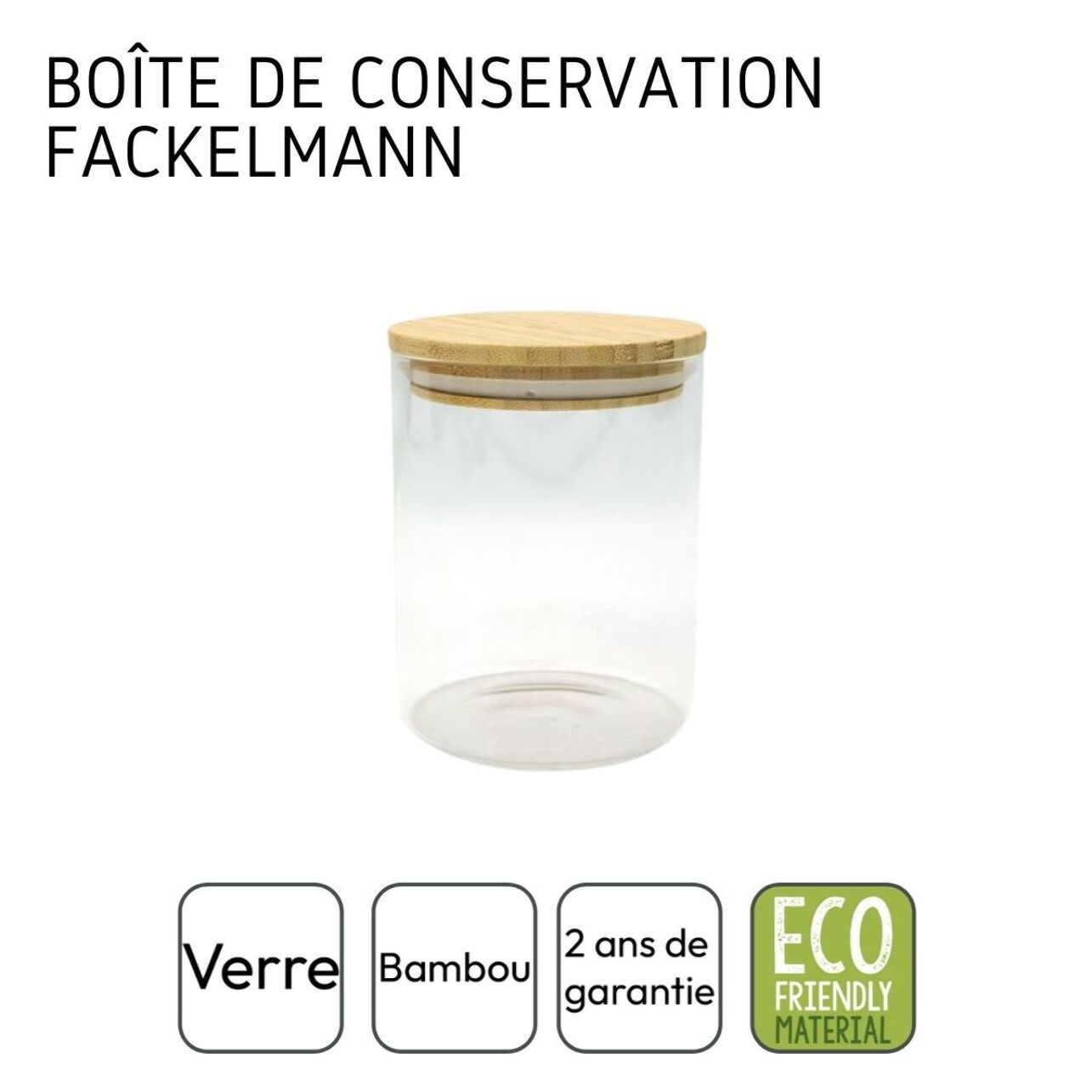 Fackelmann Lot de 2 boîtes en verre