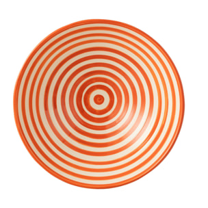 J-Line bol Granada Stripes Lebrillo - céramique - blanc/orange