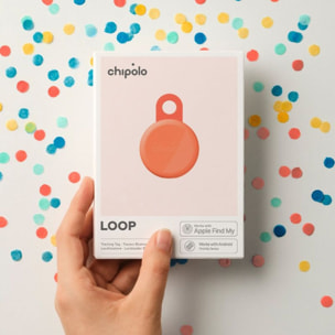 Tracker GPS CHIPOLO Loop rechargeable USBC rose corail