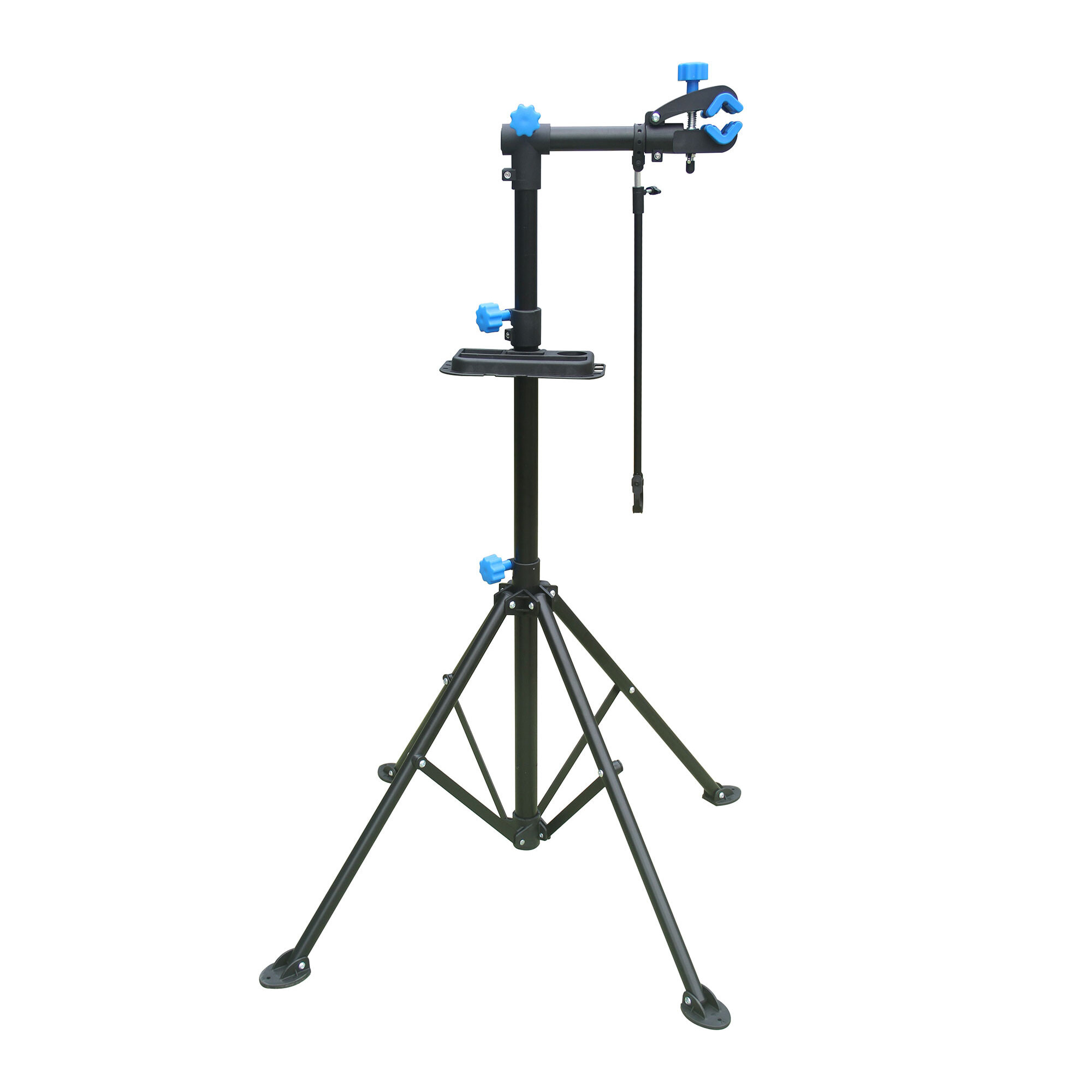 Shelter - Supporto per Riparazione Bici 198x104 cm Cavalletto Bicicletta con Porta Utensili in Acciaio Nero