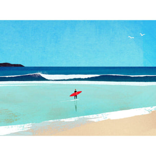 Papier peint panoramique surf au matin Intissé