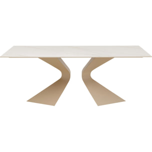 Table Gloria 200x100cm grès beige Kare Design