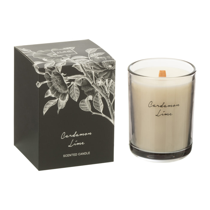 J-Line bougie parfumée Cardamom Lime - verre - large - 50H