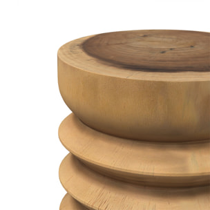 Tabouret rond en bois de suar D30 cm - Lewa