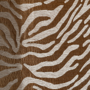 Tissu jacquard chenille motif zèbre - Jaune Ocre