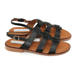 Sandali bassi in simil pelle