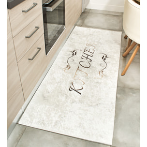 Tapis de salon motif kitchen doré