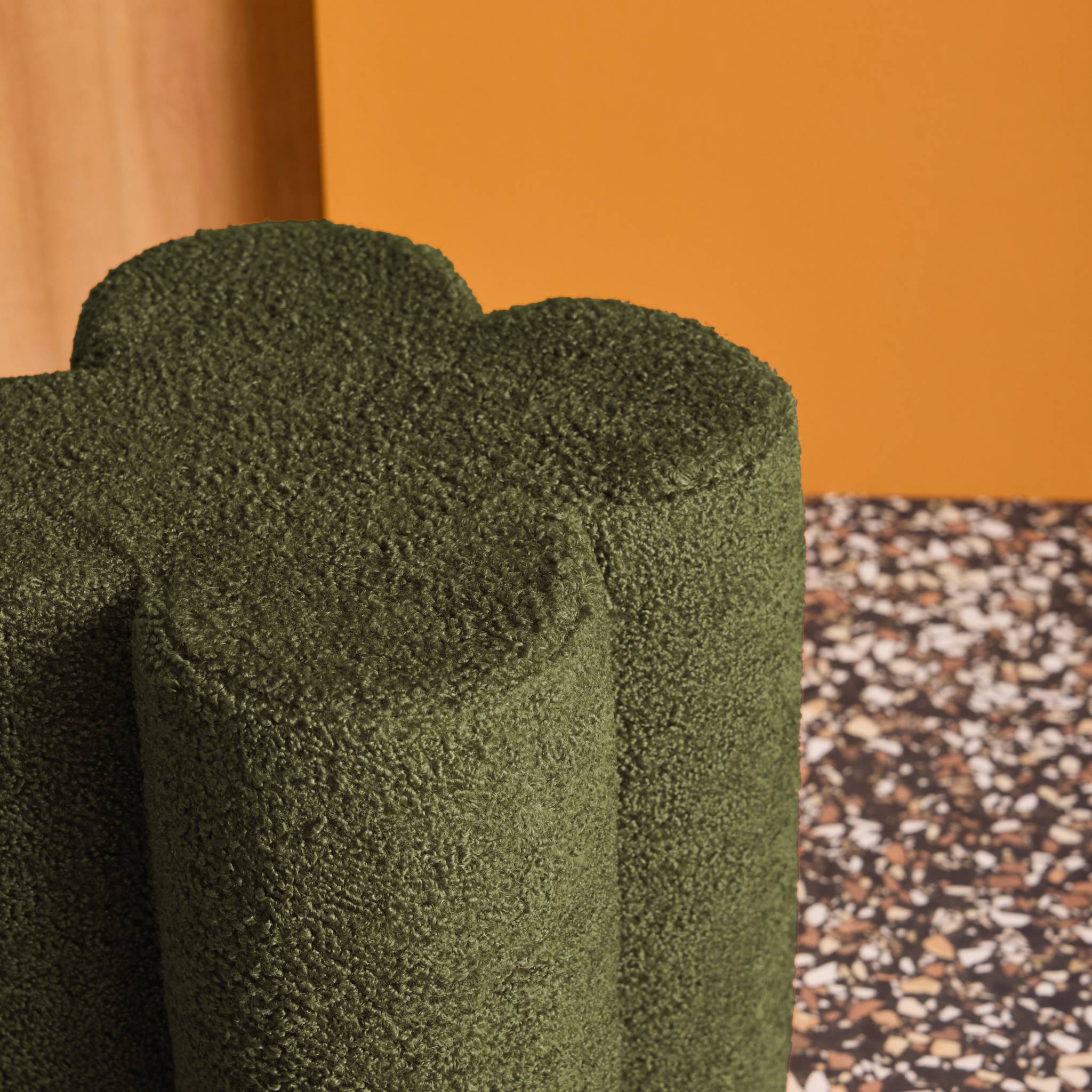 Pouf tabouret trèfle bouclette  CLOVER