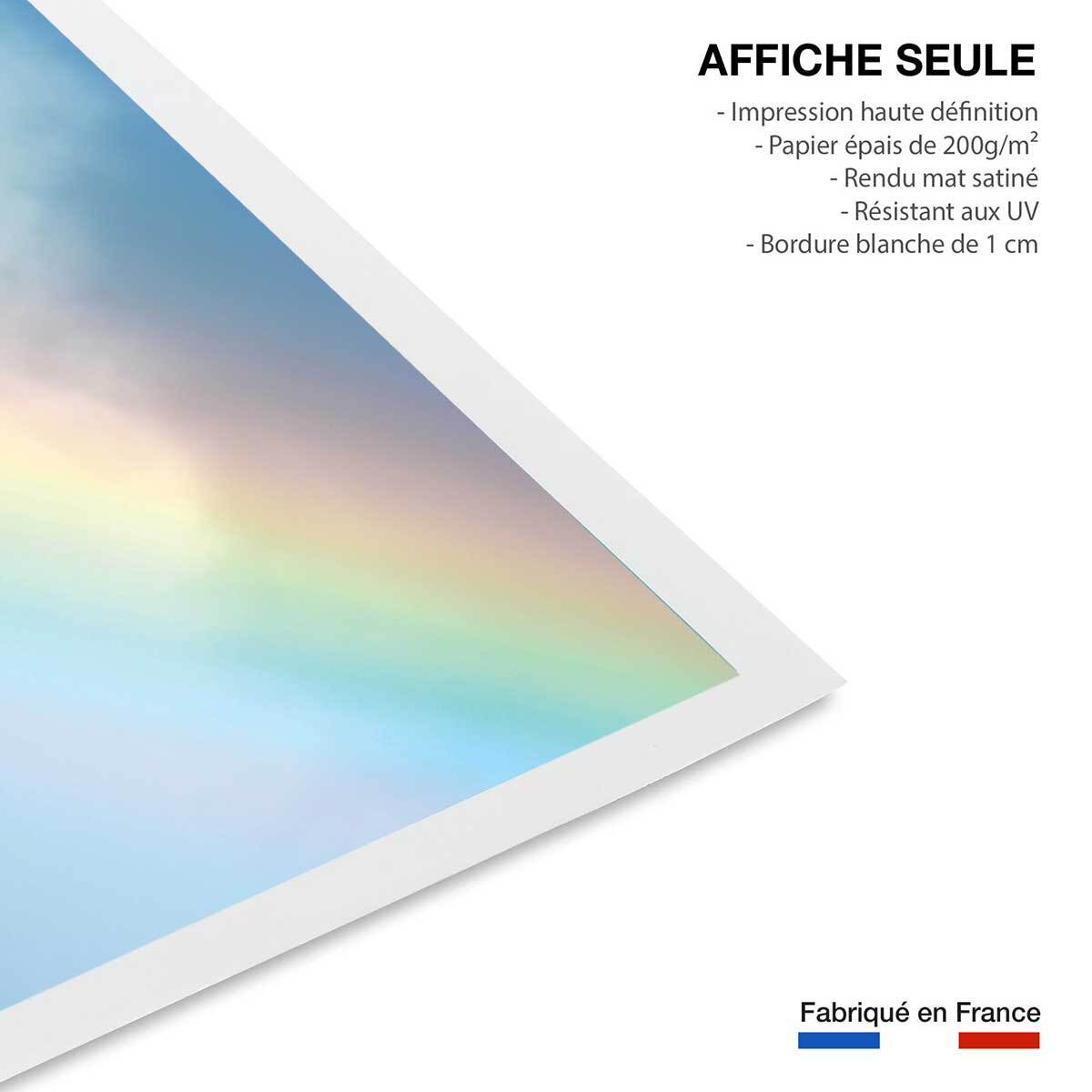 Affiche photo arc en ciel pastel Affiche seule