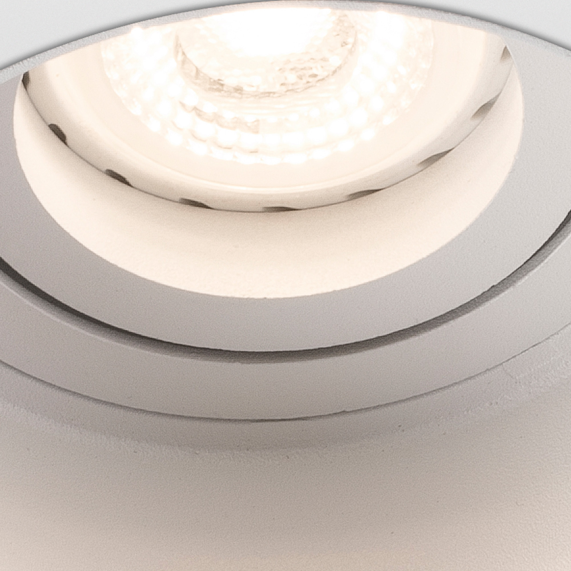 HYDE R Lámpara empotrable blanco redondo orientable sin marco