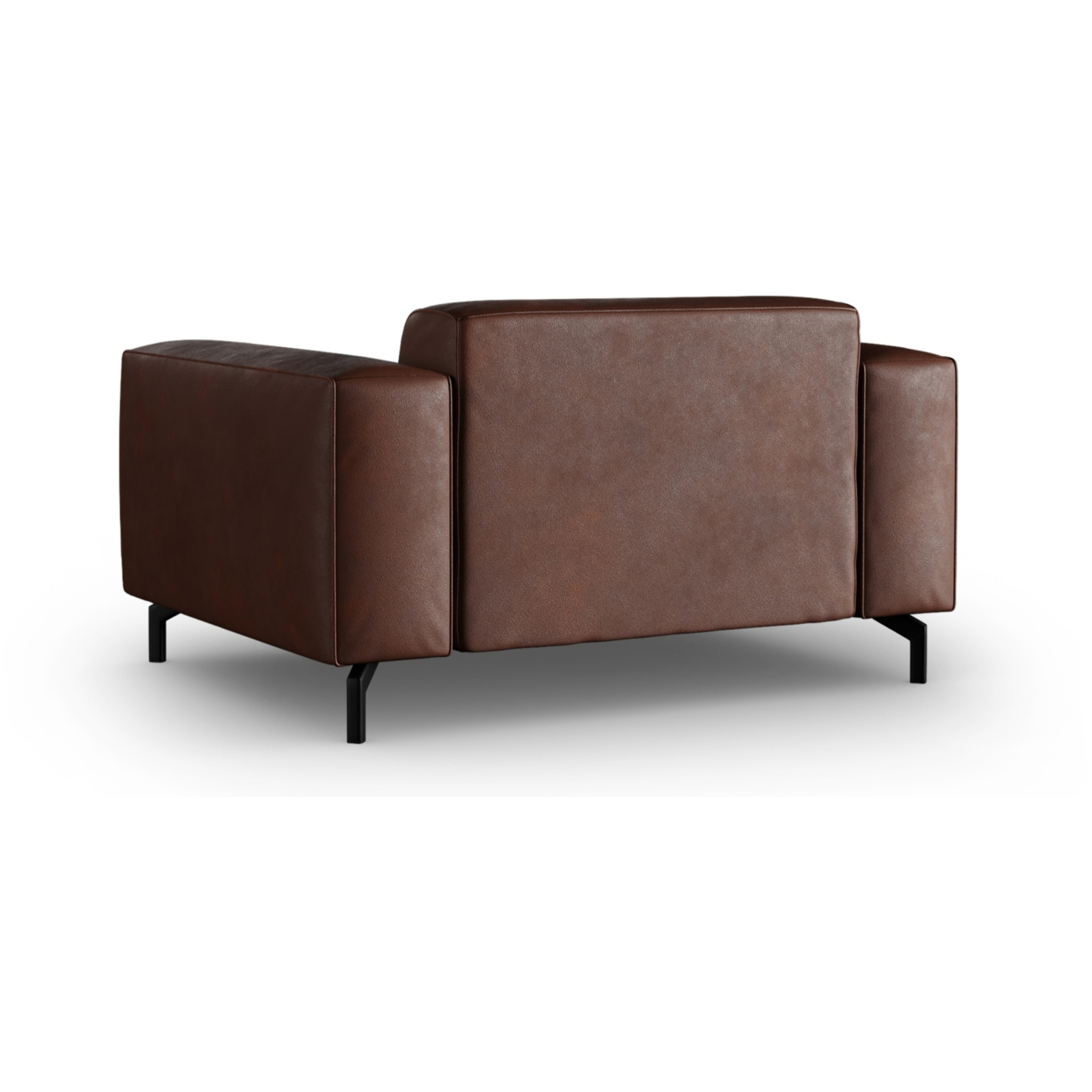 Fauteuil xl "Paradis" en cuir véritable cognac