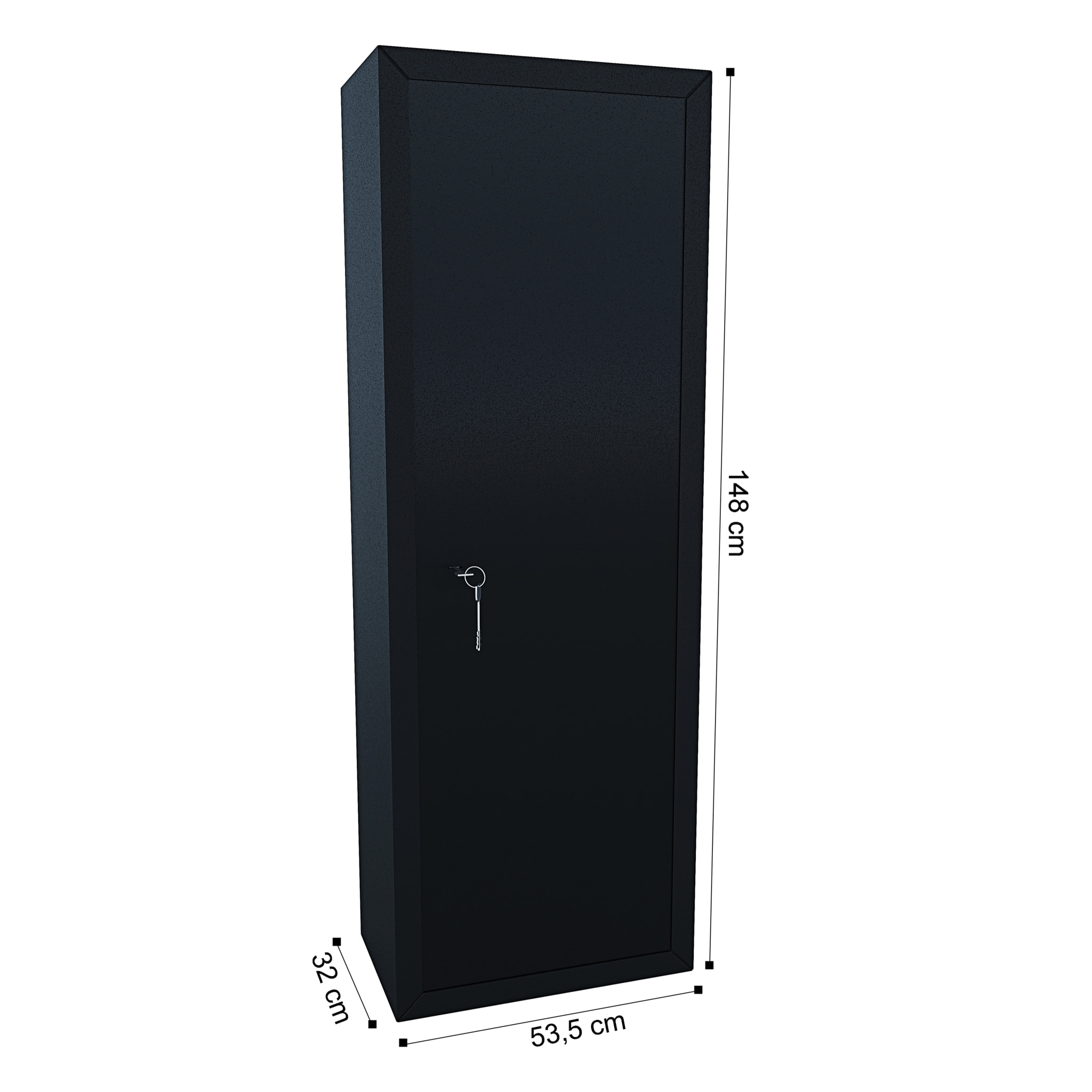 Armadio Portafucili Armi Blindato Fuciliera In Acciaio Cassetto Tesoretto Con Serratura Chiave A Doppia Mappa Cassaforte Sicura Grigio Scuro 10 Posti