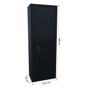 Armadio Portafucili Armi Blindato Fuciliera In Acciaio Cassetto Tesoretto Con Serratura Chiave A Doppia Mappa Cassaforte Sicura Grigio Scuro 10 Posti