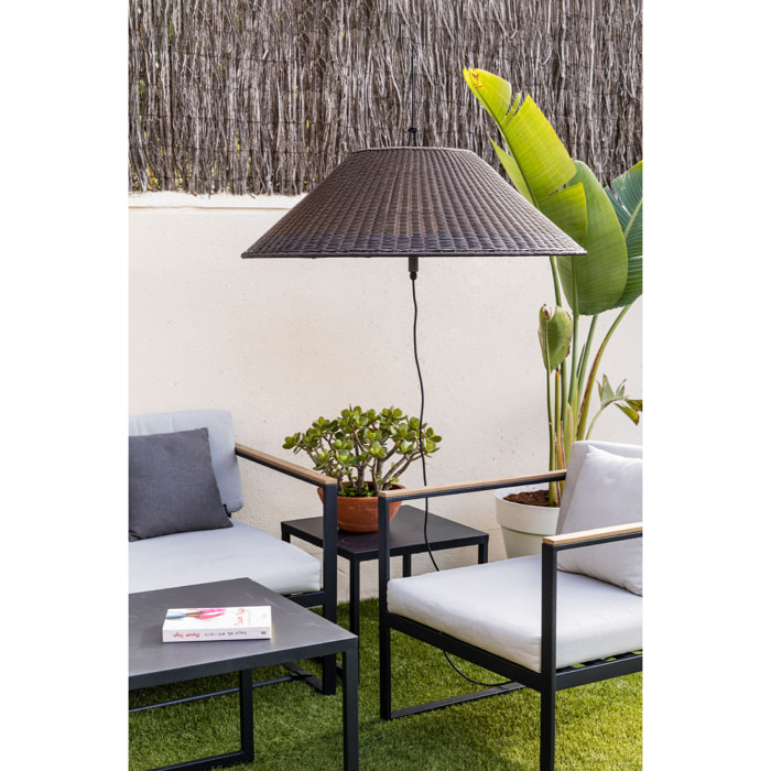 SAIGON OUT Lámpara portátil y colgante gris/marrón W100 hole cap