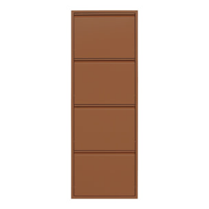 Scarpiera 4 ante in metallo mattone 80x14,2x136 cm - Emy