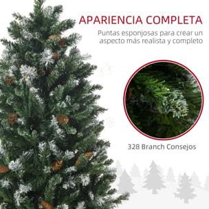 Árbol de Navidad Artificial con Maceta 120 cm Árbol de Navidad Nevado con 328 Ramas 20 Piñas y Soporte Metálico Decoración Navideña para Interiores Verde