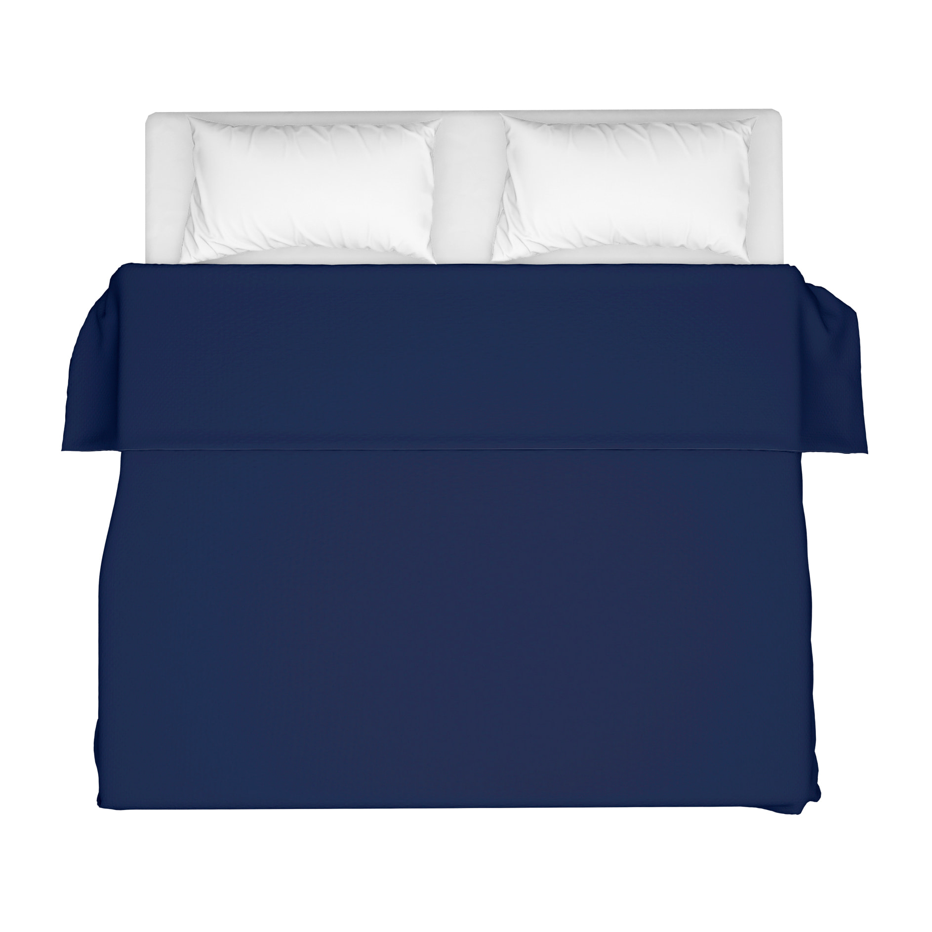 LENZUOLO SOPRA LETTO MATRIMONIALE BLU NAVY 100% COTONE