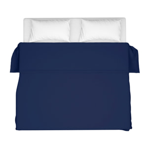 LENZUOLO SOPRA LETTO MATRIMONIALE BLU NAVY 100% COTONE