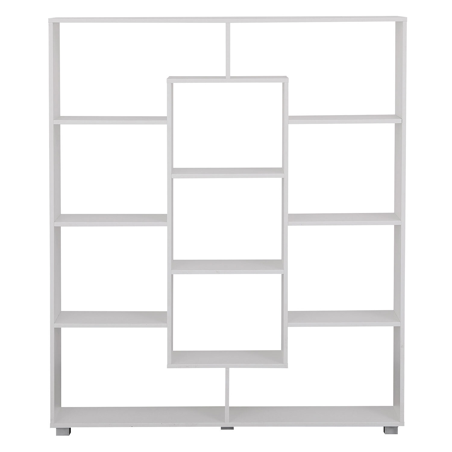 Bibliothèque 11 étagères multiformes blanche EMILY