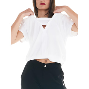 Camiseta mujer Cristal Shine escotada