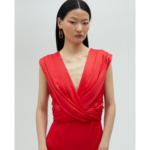 Vestito lungo dettaglio incrociato