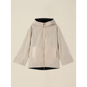 Oltre - Parka corto reversibile con cappuccio - Beige