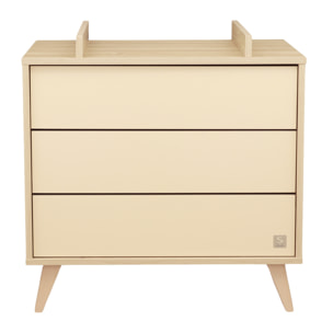Commode 3 tiroirs sur pieds bois obliques