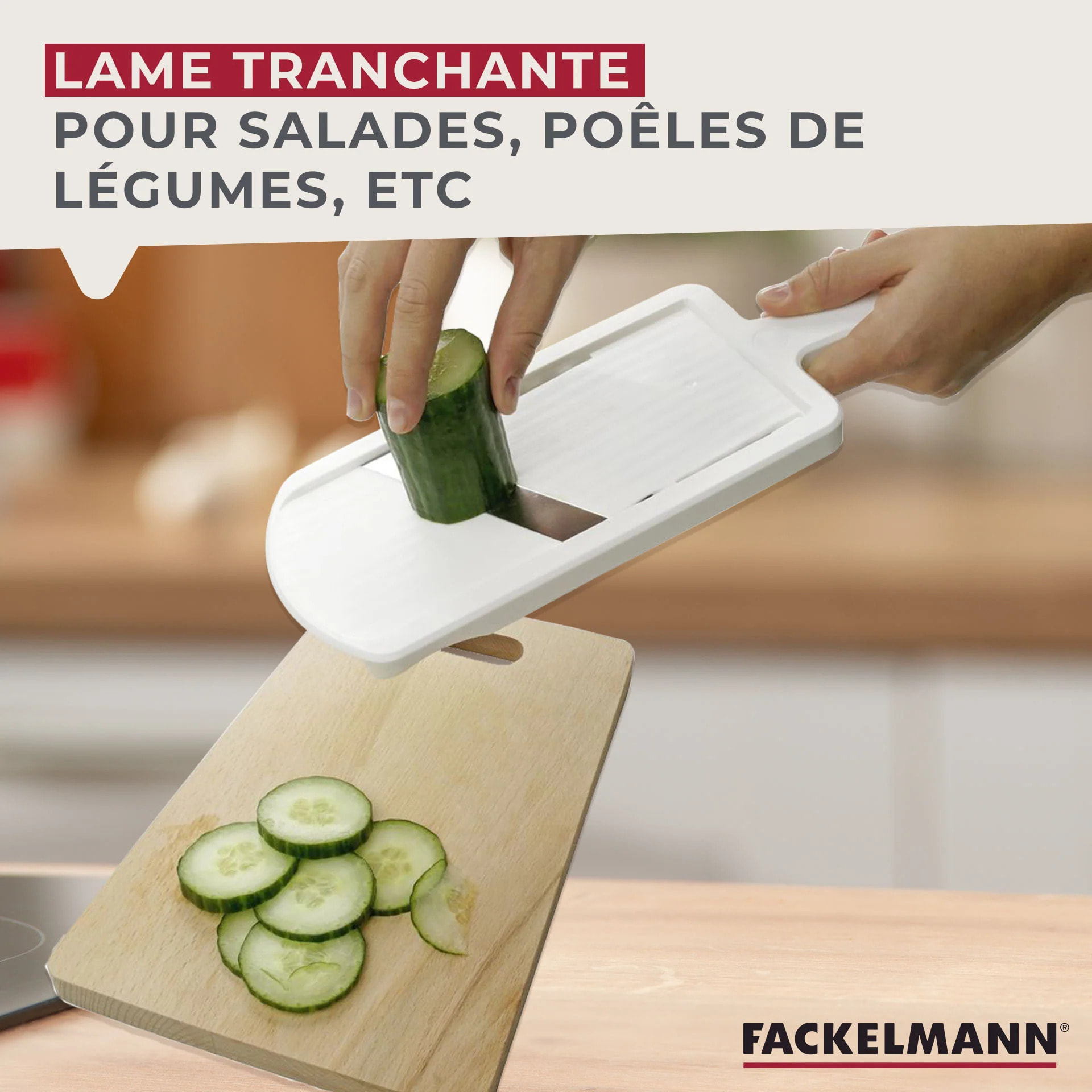 Mandoline professionnelle réglable jusqu'à 6 mm Fackelmann Handmade Tradition