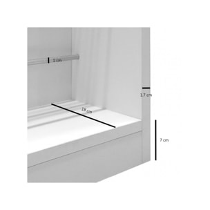 Meuble à chaussures en bois avec miroir - CALMA