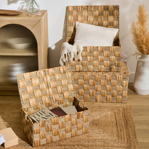 Lot de 3 malles Nadi marron