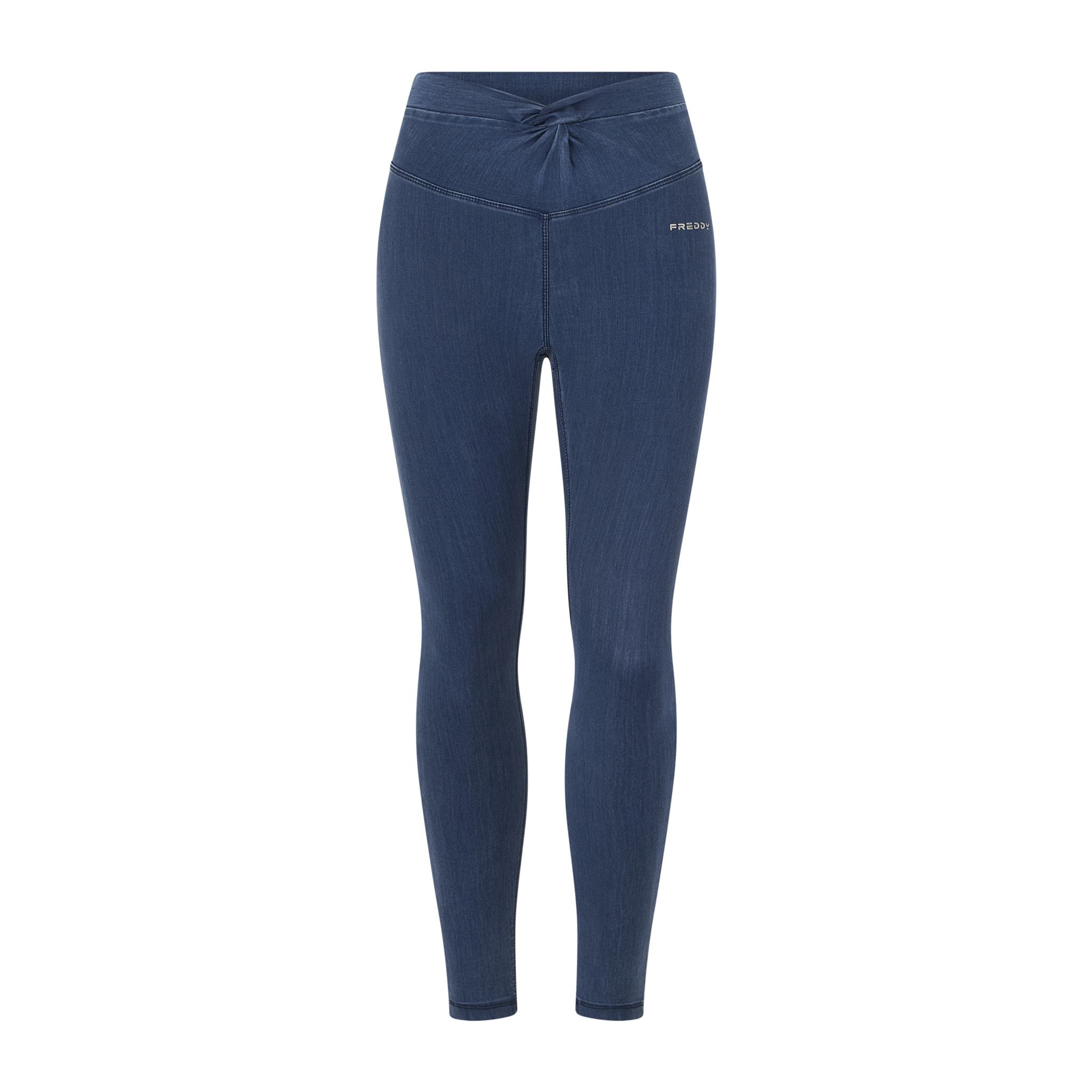 Jeggings N.O.W. 7/8 con vita alta in tencel denim