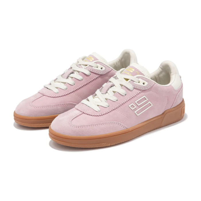 Zapatillas Bajas Piel Serraje Rebel Basic Flag Rosa D.Franklin