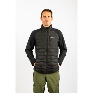 Chaqueta para hombre ECOON ECOActive Hybrid Insulated Jacket - Negro con marca en blanco