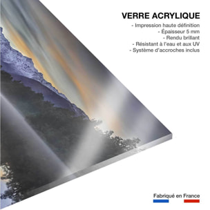 Tableau matin enneigé Tableau plexiglas