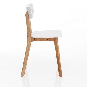 Tomasucci Lot de 2 CHAISES VARM BLANC / BOIS Multicolore