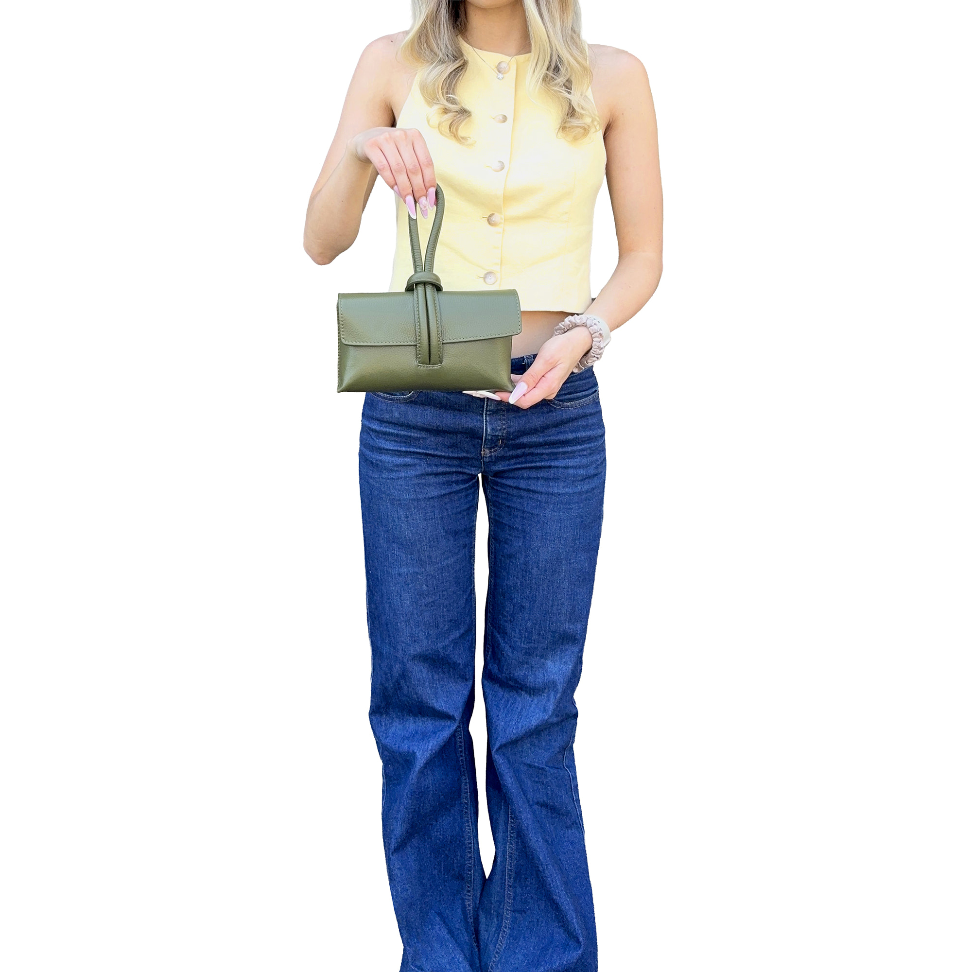 Borsetta Pochette in Vera Pelle Made in Italy