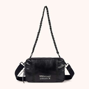 Bolso Bandolera Doble en Poliamida Reciclada DEEP RECYCLED CROSSBODY DOUBLE BLACK