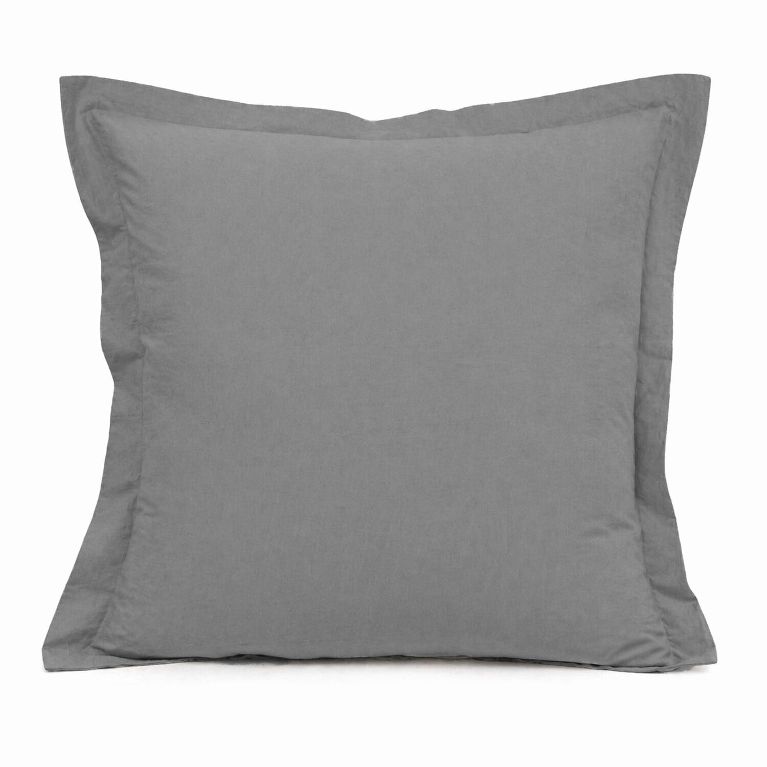 Parure de draps uni 100% coton - essentiel - gris anthracite