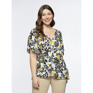 Fiorella Rubino - Camisa floral - Negro