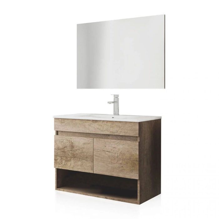 Mueble de baño con espejo Thai 2 puertas Nordik