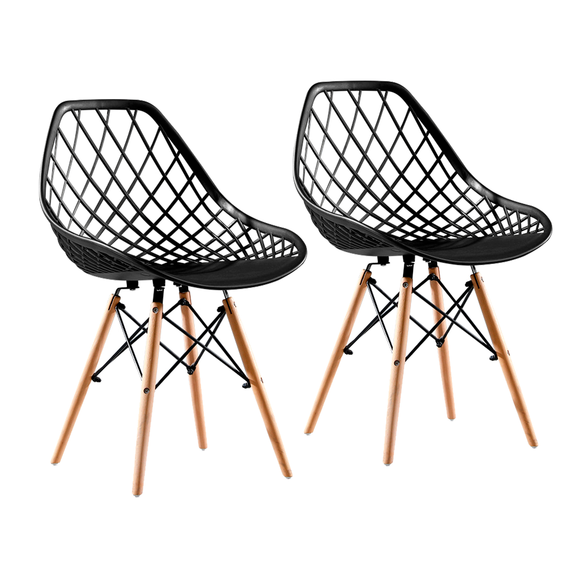 Pack 2 Sillas Estocolmo Grid Negro