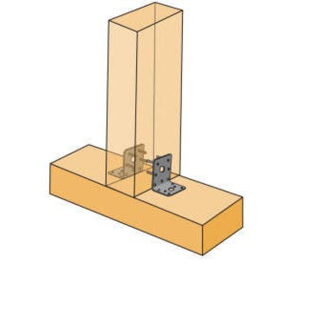 Équerre mixte renforcée EB SIMPSON - A76xB90xC48x3mm - EB/7076