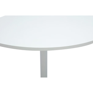 Table à manger design ronde blanche D90 cm CALISTA