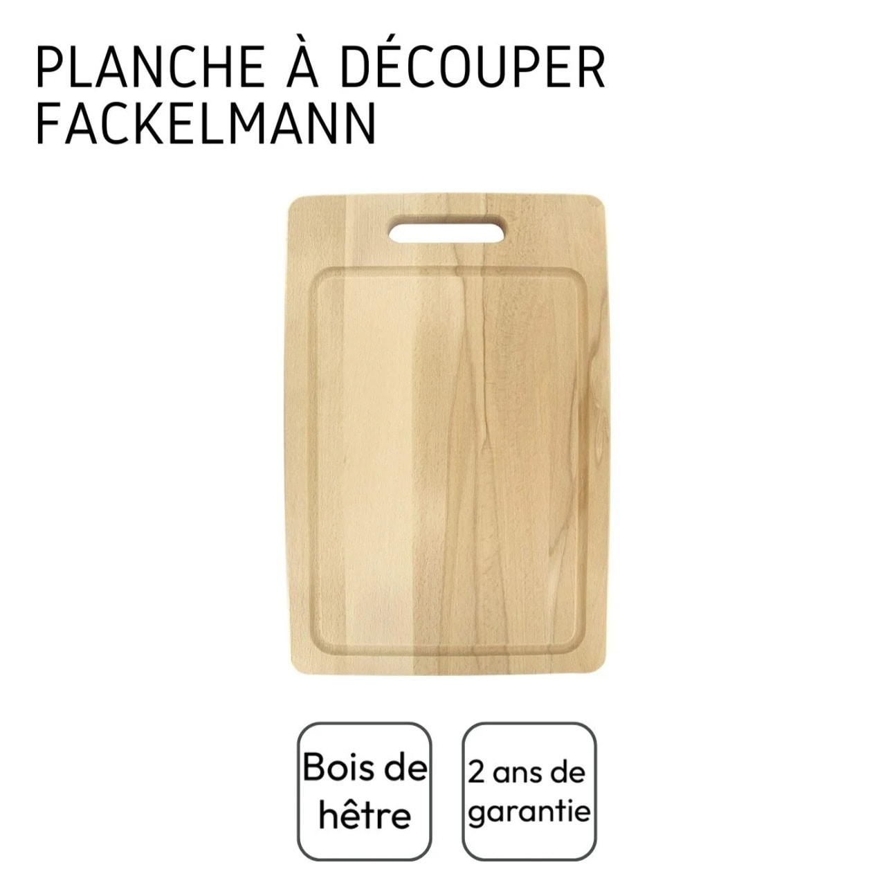 Planche à découper rectangulaire en bois 44 x 30 cm Fackelmann Wood Edition