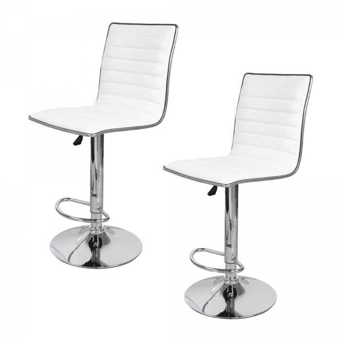 Lot de 2 Tabourets de bar FAVI Partiellement fabriqué à la main